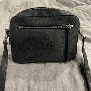 AllSaints Captain Square Leather Crossbody Bag